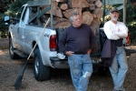 Kirby and Tracy and a truck full of firewood, Big Sur 2006